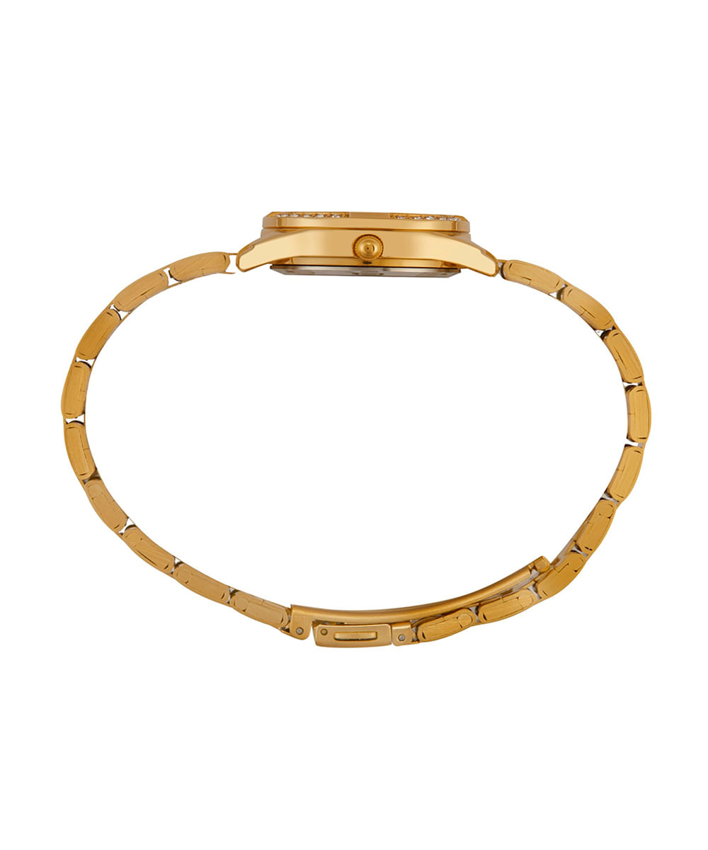 kit relógio feminino mondaine analógico 32771lpmvde1kc dourado