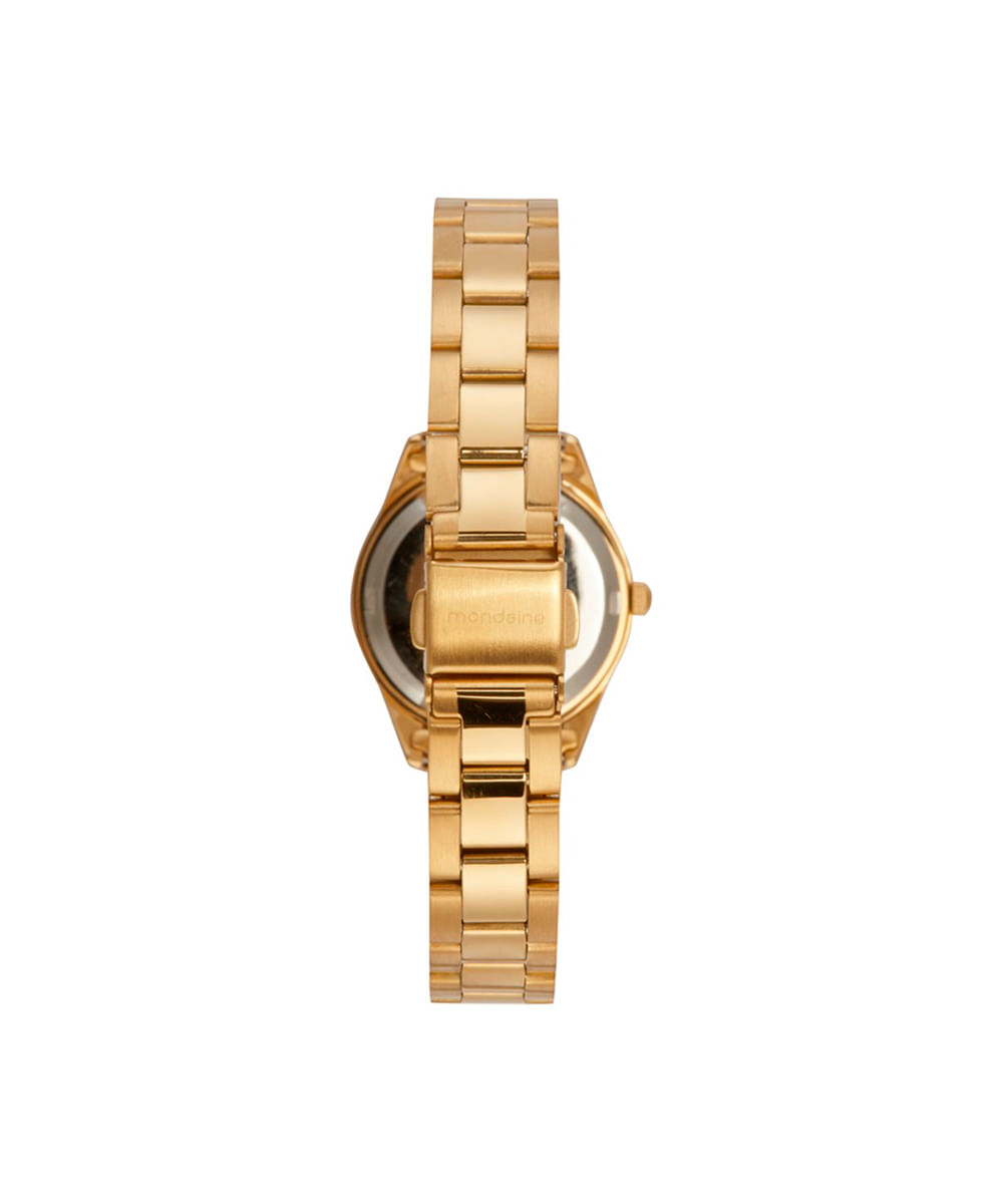 kit relógio feminino mondaine analógico 32771lpmvde1kc dourado