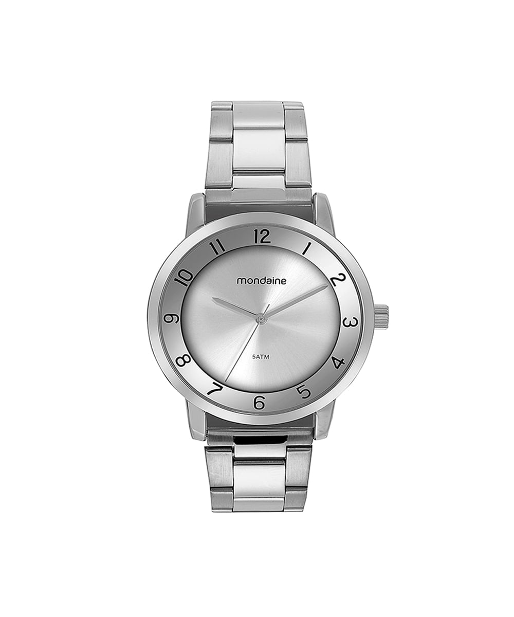 kit relógio feminino mondaine analógico 99730l0mvne4ka prateado