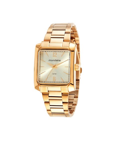 kit relógio feminino mondaine analógico 32417lpmvde1kc dourado