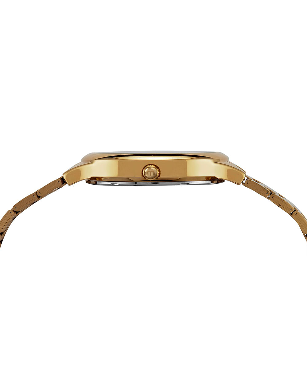 kit relógio feminino mondaine analógico 32418lpmvde1kc dourado