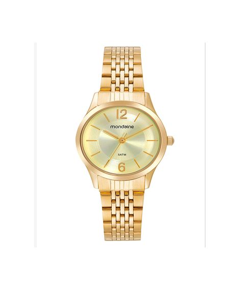 kit relógio mondaine analógico 32698lpmvde1kc dourado