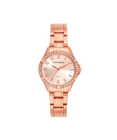 kit relógio feminino mondaine analógico 32772lpmvre2kb rosa