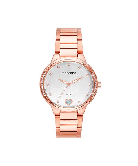kit relógio feminino mondaine analógico 32776lpmkre3k1 rosa