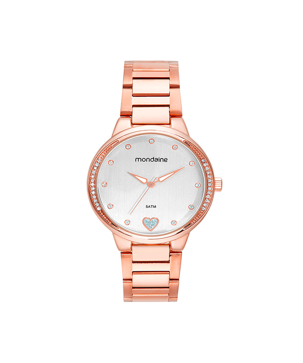 kit relógio feminino mondaine analógico 32776lpmkre3k1 rosa