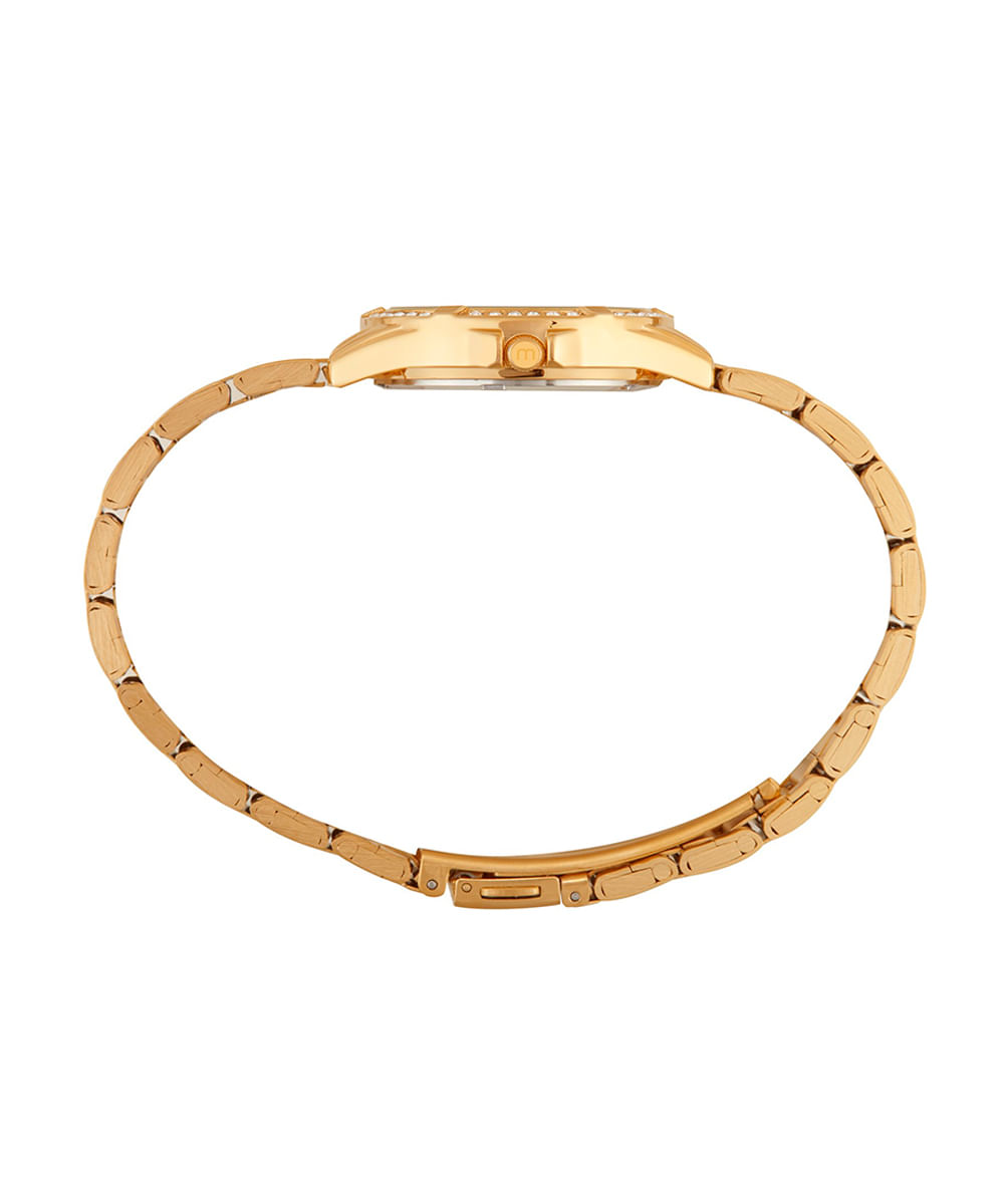 kit relógio feminino mondaine analógico 32772lpmvde1kc dourado