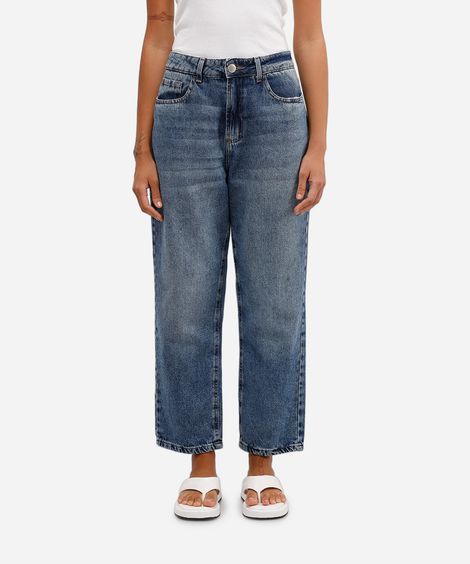 calça reta petit feminina jeans azul