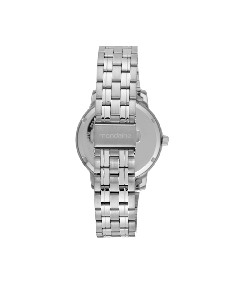 kit relógio feminino mondaine analógico 99716l0mvne4kc prateado