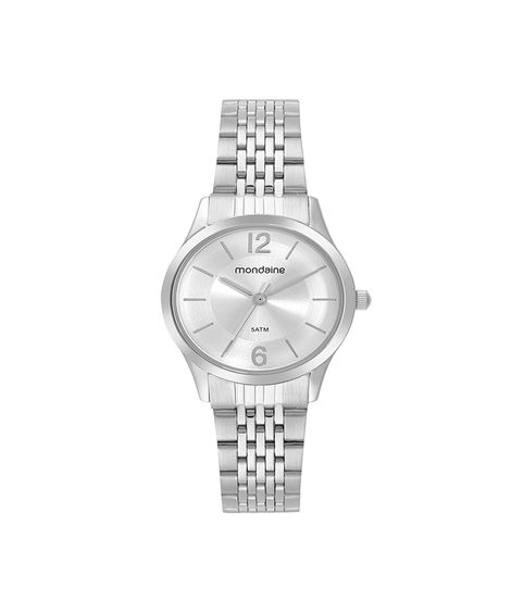 kit relógio feminino mondaine analógico 32698l0mvne3kc prateado