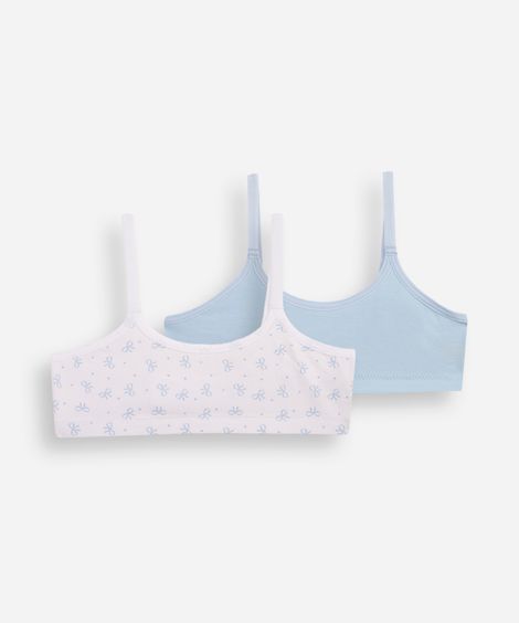 kit de 2 sutiãs infantil miss delrio colorido