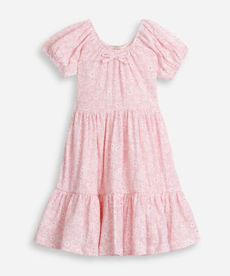 vestido infantil 3 marias liberty rosa
