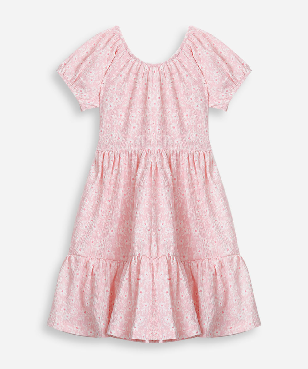 vestido infantil 3 marias liberty rosa