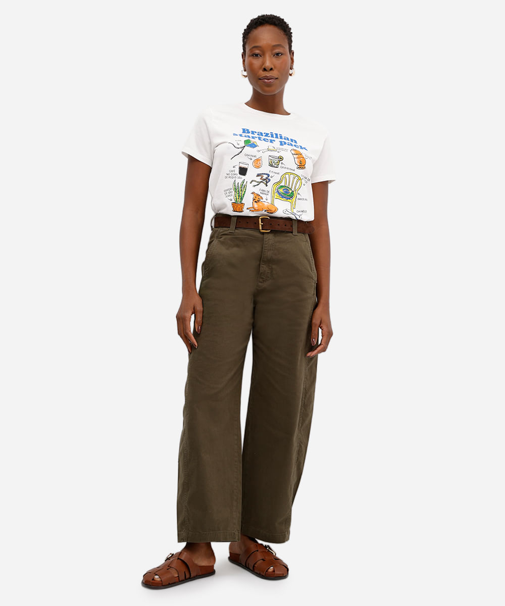 camiseta feminina brasil pack off white