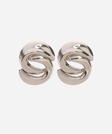 brinco texturizado mindset prateado