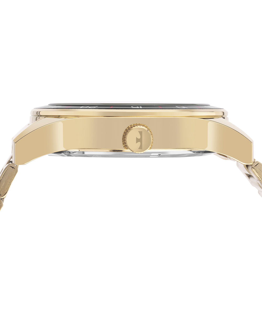 relógio masculino technos multifunção 6p25bx1p dourado
