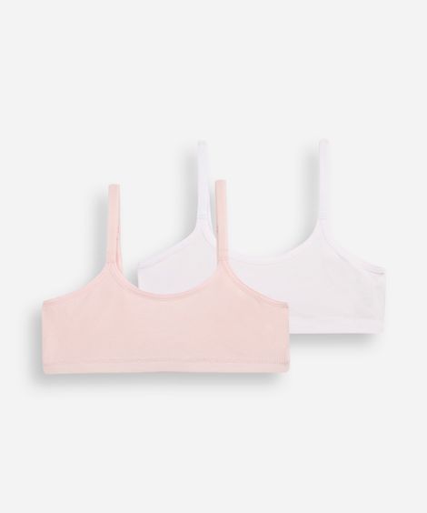 kit de 2 sutiãs infantil miss delrio  colorido