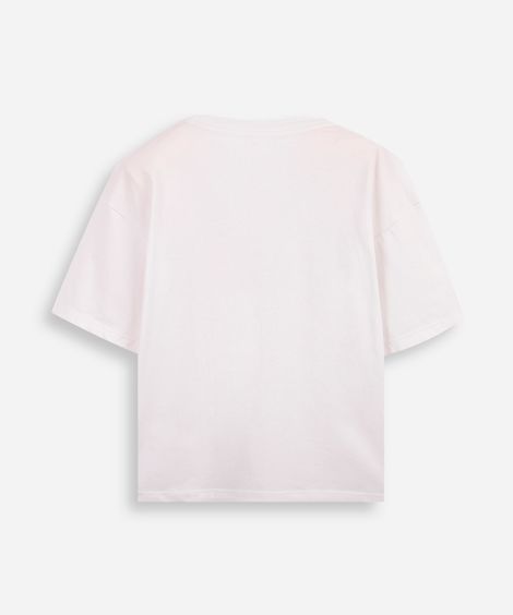 camiseta infantil comfort listras off white