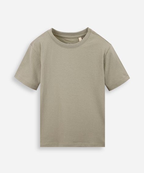 camiseta de algodão infantil manga curta básica verde