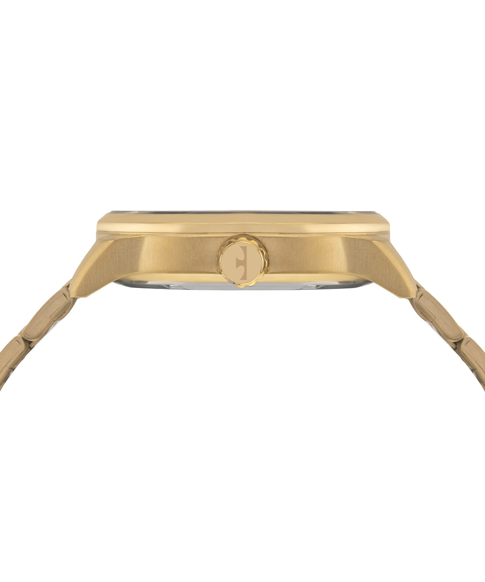 relógio masculino technos analógico calendário 2115ubf1p dourado