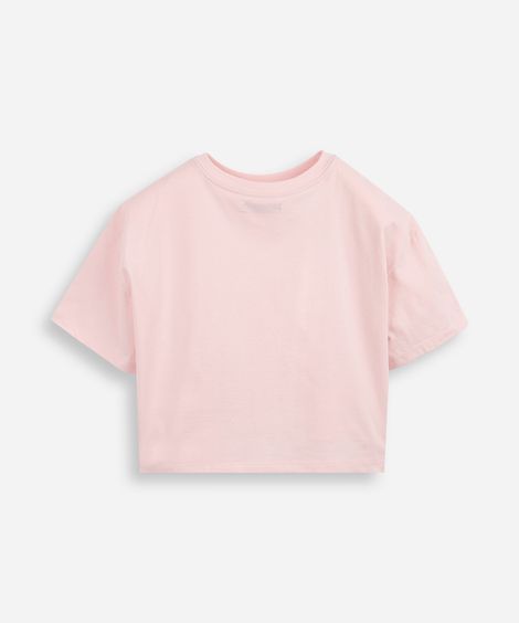 camisetainfantil boxy cropped lisa rosa