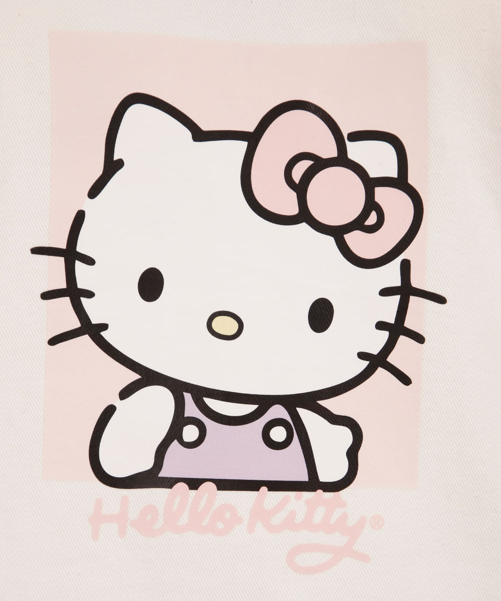 jaqueta infantil liberty hello kitty babado off white