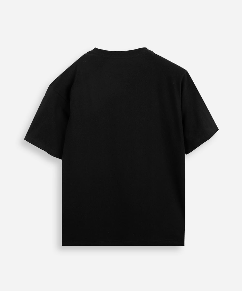 camiseta juvenil comfort listras preta