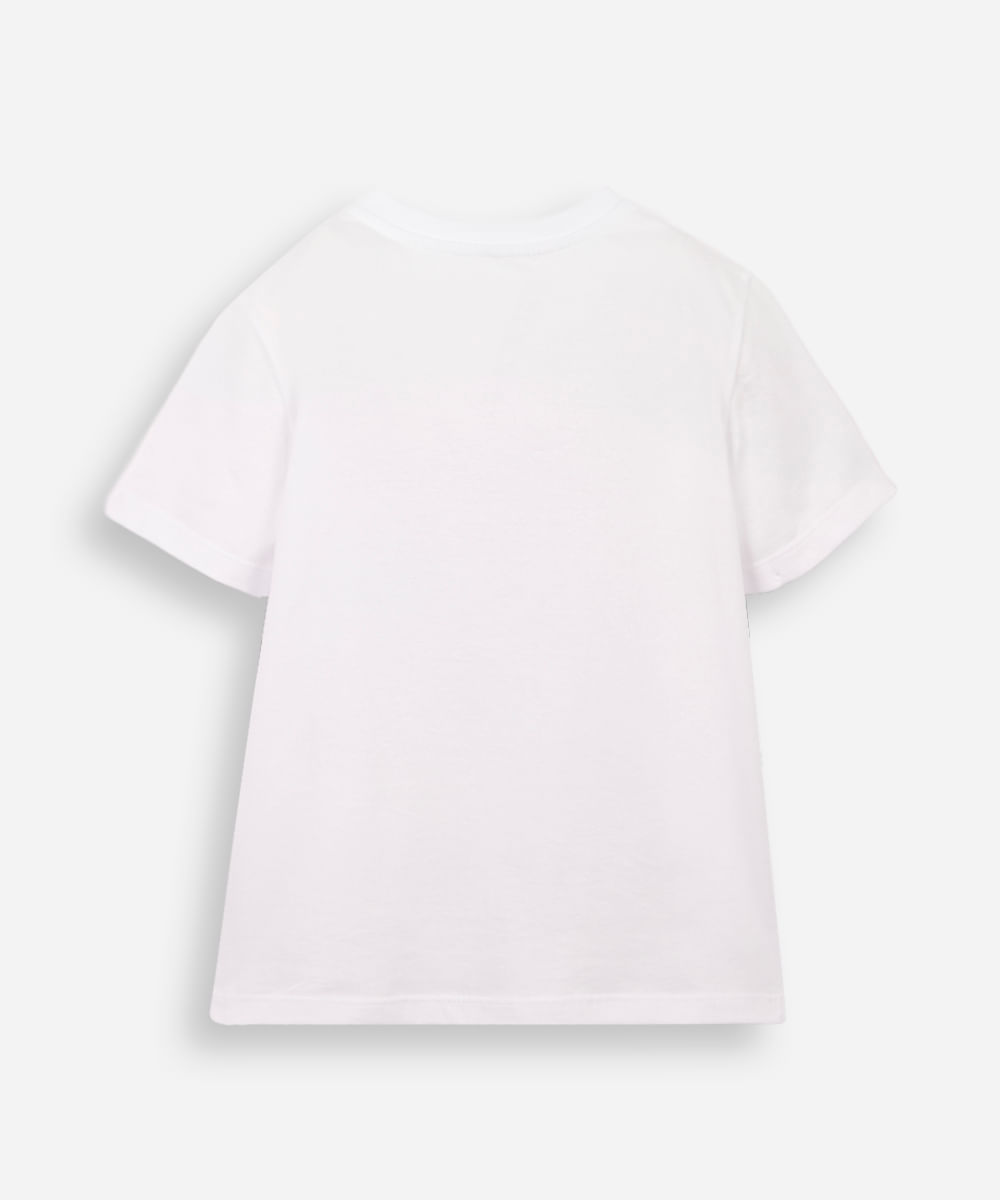 camiseta infantil de algodão playstation off white