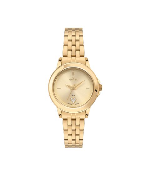 relógio feminino technos analógico 2035ncx1x dourado