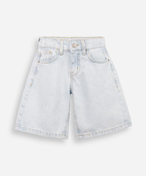 bermuda baggy infantil jeans azul