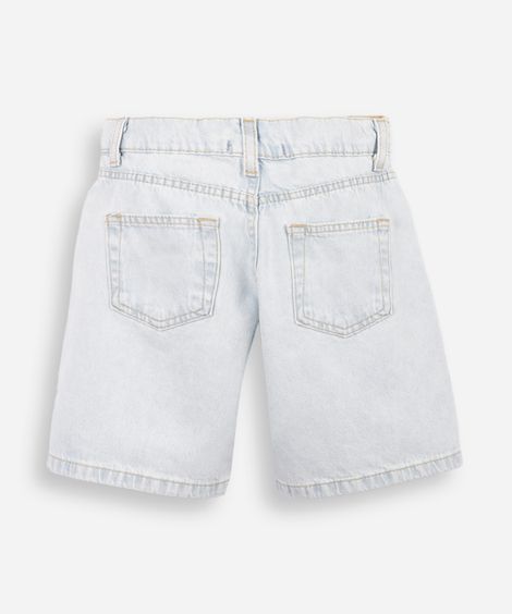 bermuda baggy infantil jeans azul