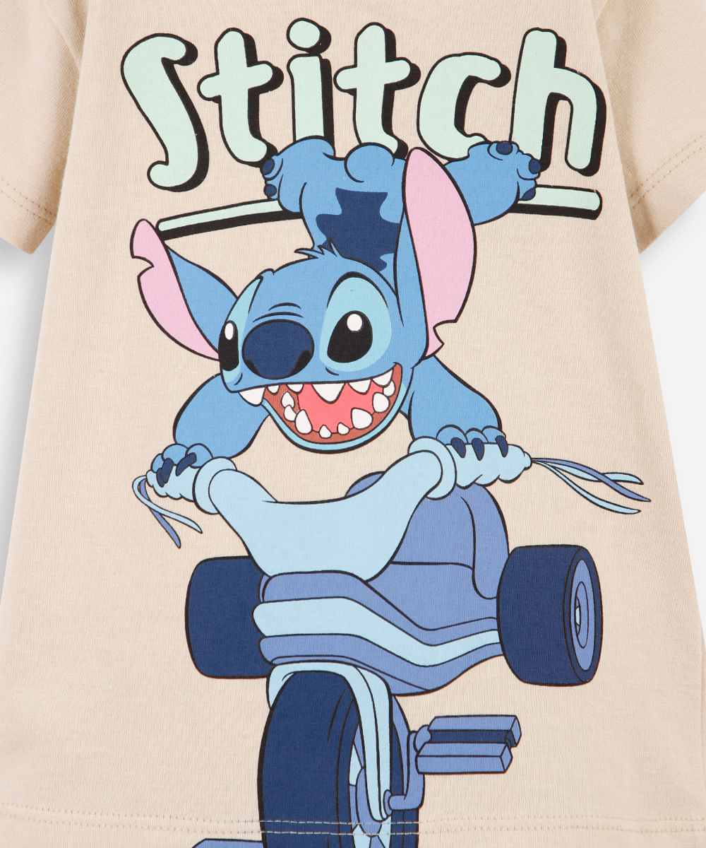conjunto infantil curto stitch colorido