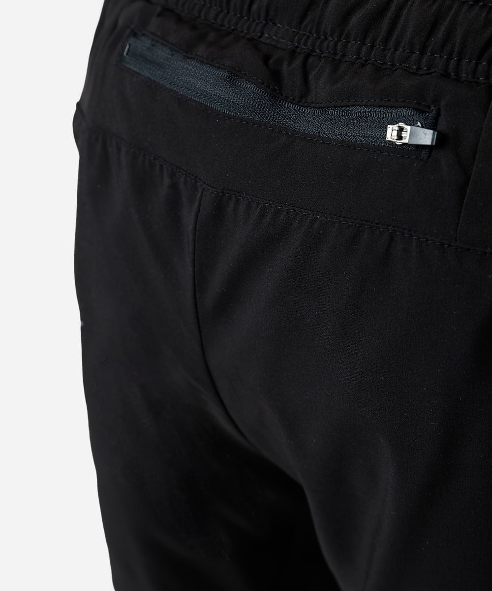 short masculino esportivo com bermuda interna e refletivos preto