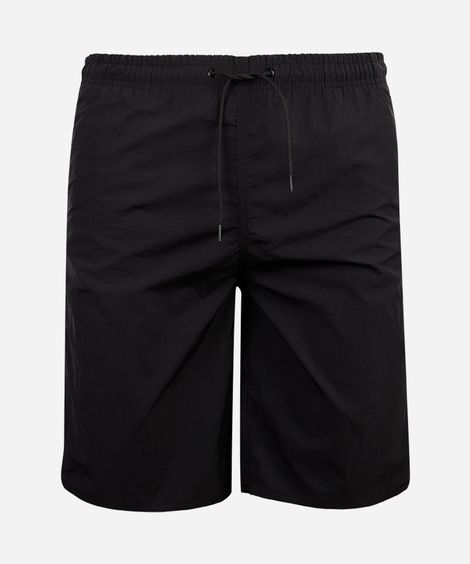 bermuda juvenil boardshorts com cós elástico preta