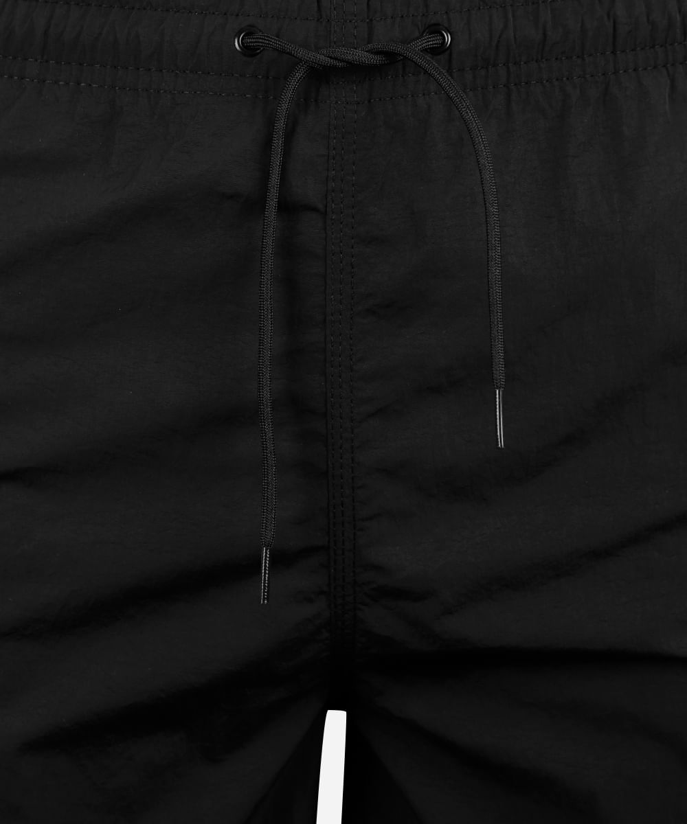 bermuda juvenil boardshorts com cós elástico preta