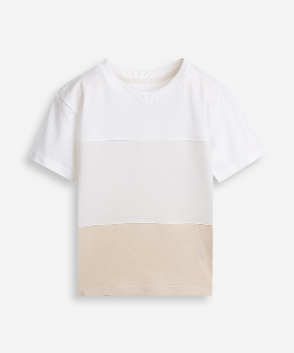 camiseta infantil recorte piquet colorido
