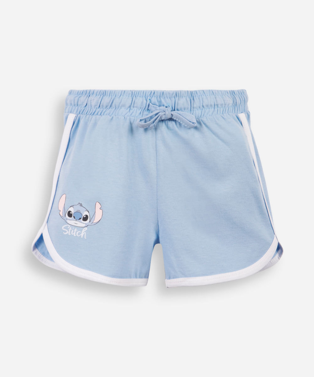 shorts infantil runner stitch azul