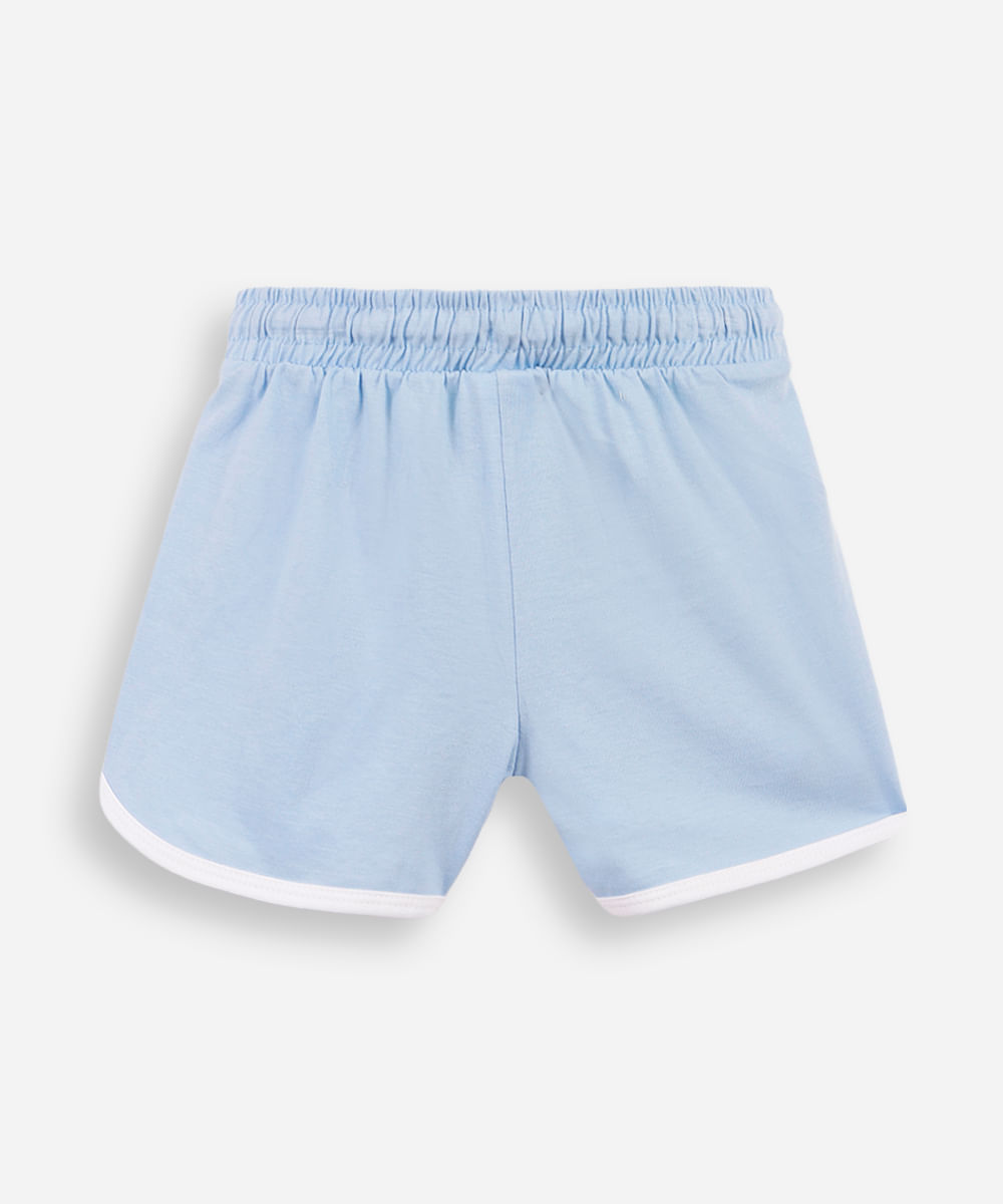 shorts infantil runner stitch azul