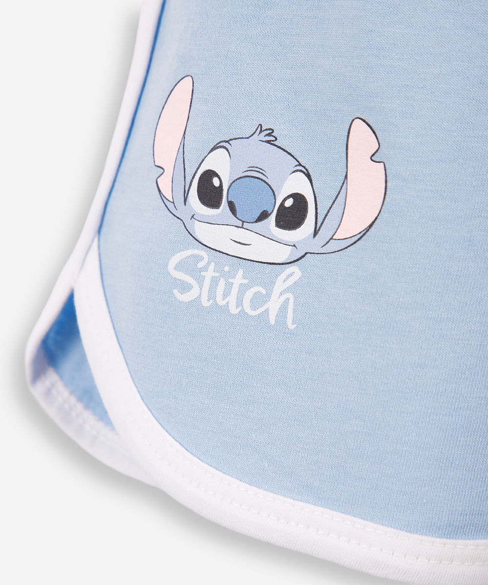 shorts infantil runner stitch azul
