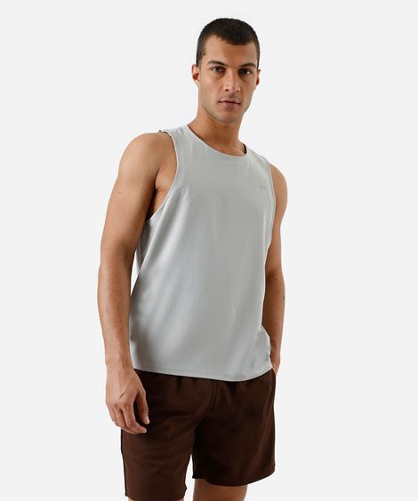 regata esportiva nadador masculina com refletivo texturizada cinza