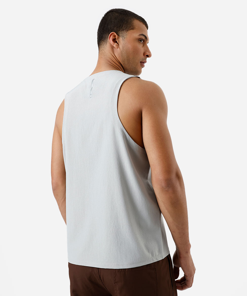 regata esportiva nadador masculina com refletivo texturizada cinza