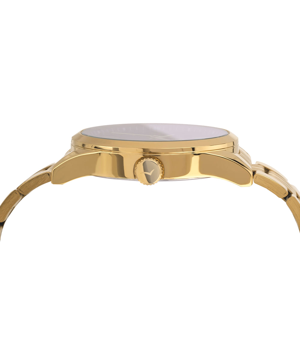 kit relógio masculino condor analógico calendário co2115mwtk4p dourado