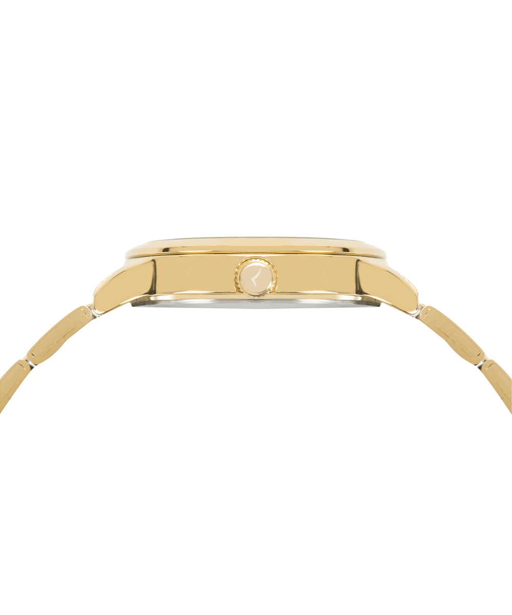 kit relógio feminino condor analógico co2035nklk4k dourado