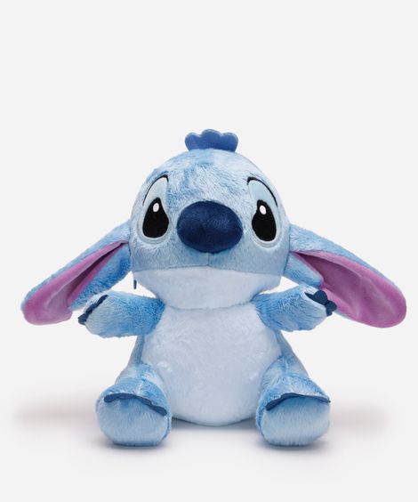 mochila infantil de pelúcia stitch azul