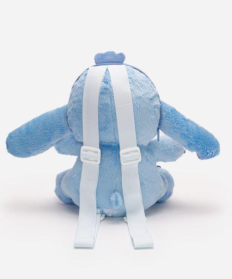 mochila infantil de pelúcia stitch azul