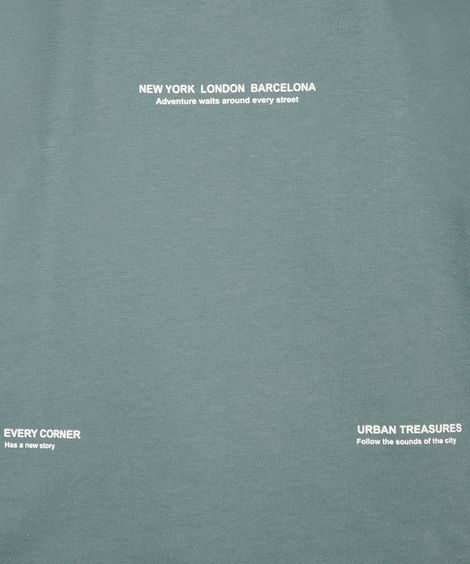 conjunto curto infantil de algodão estampado verde