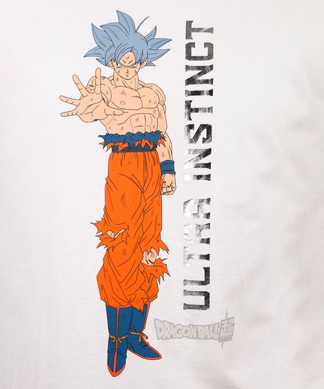 camiseta juvenil de algodão dragon ball off white
