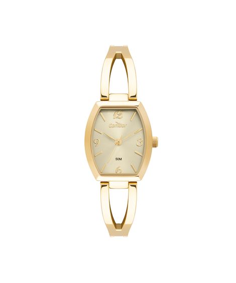 relógio feminino condor analógico co2035nqg5x dourado