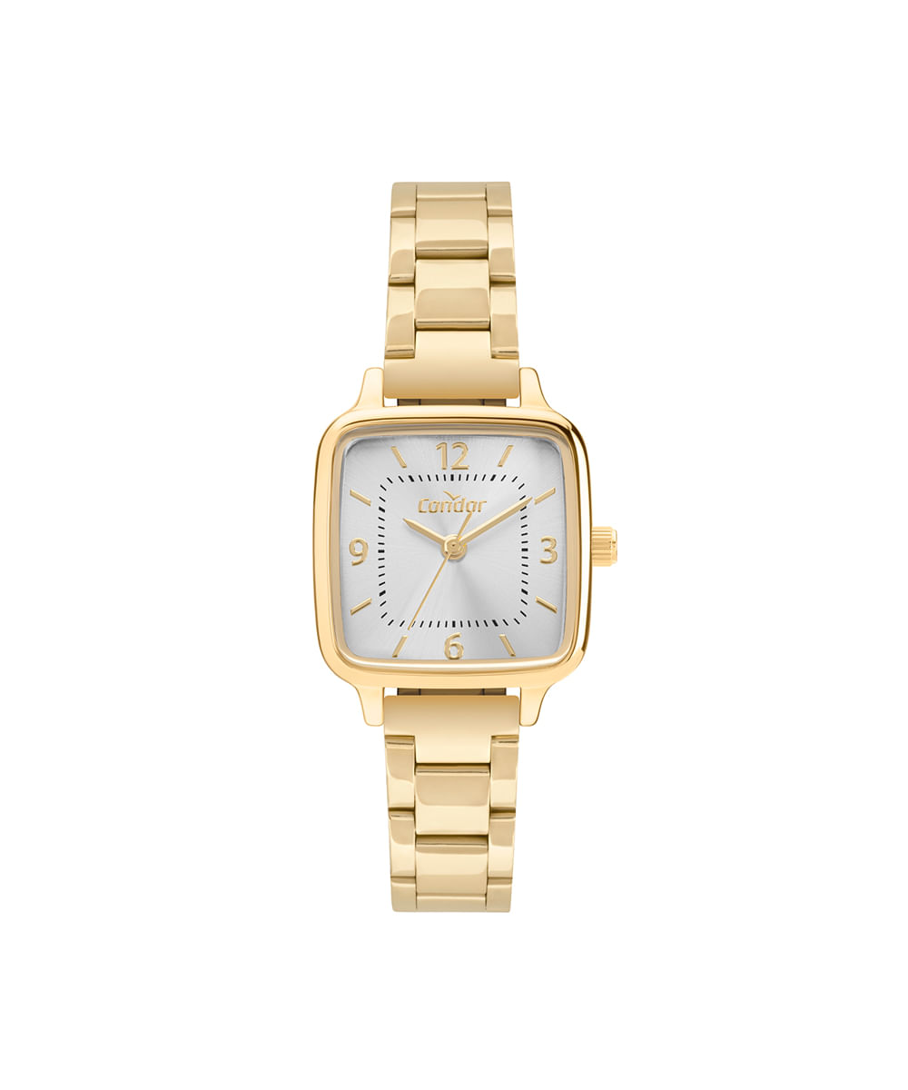 kit relógio feminino condor analógico co2035nssk4k dourado