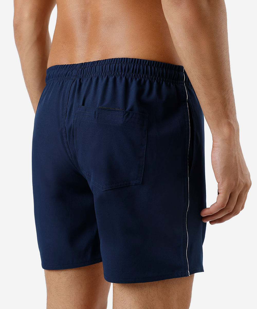 short esportivo masculino cós elástico azul