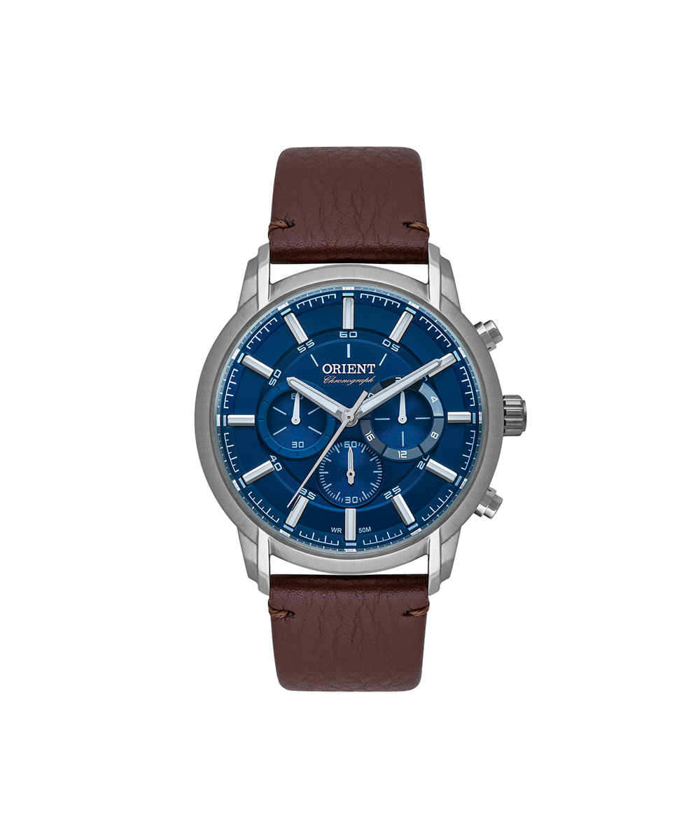relógio masculino orient cronógrafo mbscc055d1nx prateado